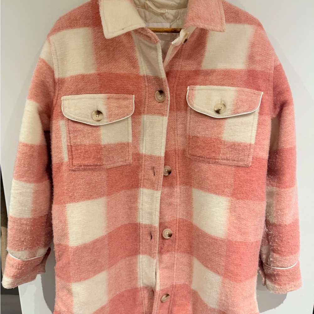 Joe Fresh Pink and Cream Teddy Jacket
